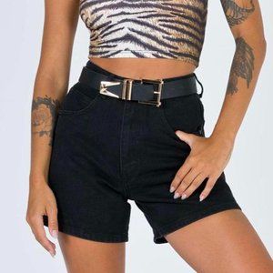 Princess Polly Black Swalla Shorts